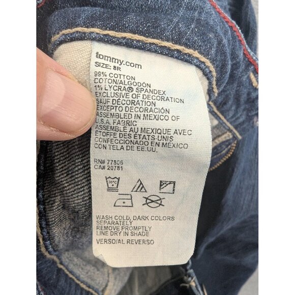 Tommy Hilfiger Jeans Womens 8R Blue Medium Wash Boyfriend Fit Denim 0821402 - Picture 16 of 16